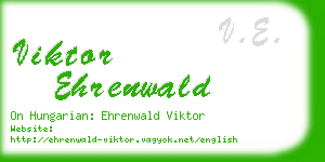 viktor ehrenwald business card